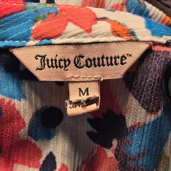 Juicy Couture multicolor floral ruffle blouse size medium - Picture 5 of 7